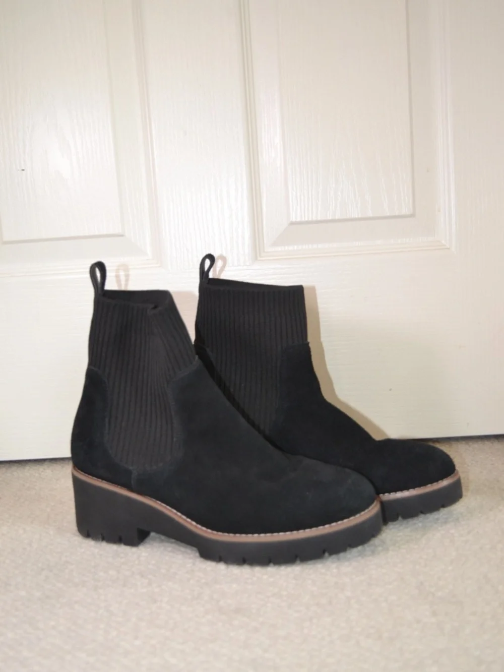 Blondo “Darren” Sllip-On Chelsea Boots in Waterproof Black Suede